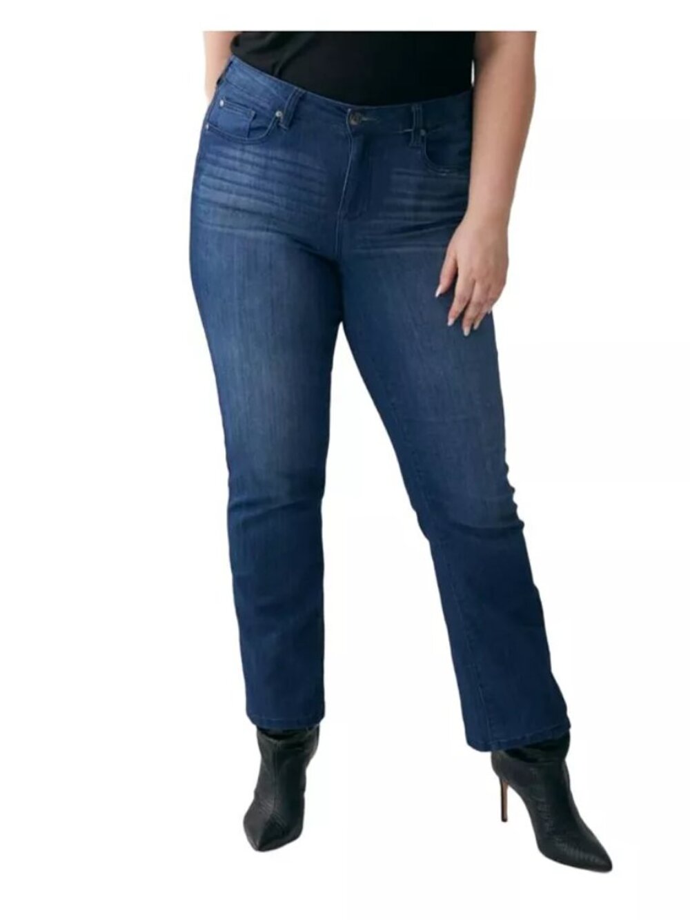 Molly & Isadora High-Rise vintage dark wash bootcoot jeans size 16w